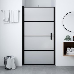 Lumarko Drzwi prysznicowe, hartowane szkło mrożone, 91x195 cm, czarne