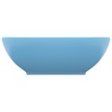  Luksusowa, owalna umywalka, matowy błękit, 40x33 cm, ceramiczna Lumarko!