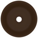  Luksusowa, okrągła umywalka, matowy ciemny brąz, 40x15 cm Lumarko!
