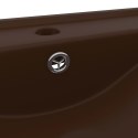  Umywalka z otworem na kran, matowy ciemnobrązowy, 60x46 cm Lumarko!