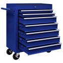  Warsztatowy wózek narzędziowy z 7 szufladami, niebieski Lumarko!