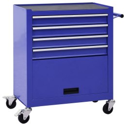  Wózek narzędziowy z 4 szufladami, stalowy, niebieski Lumarko!