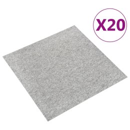  Podłogowe płytki dywanowe, 20 szt., 5 m², 50x50 cm, jasnoszare Lumarko!