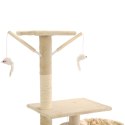  Drapak dla kota z sizalowymi słupkami, 230-250 cm, beżowy Lumarko!