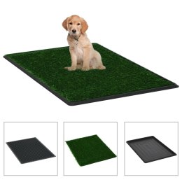  Toaleta dla zwierząt z tacą i sztuczną trawą, zieleń, 76x51x3cm Lumarko!