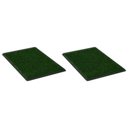 Lumarko Toalety dla zwierząt z tacą i sztuczną trawą, 2 szt, 76x51x3 cm