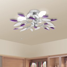 Lumarko Lampa sufitowa, 3 żarówki E14, fioletowa/biała