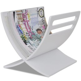 Lumarko Drewniany stojak na gazety, biały