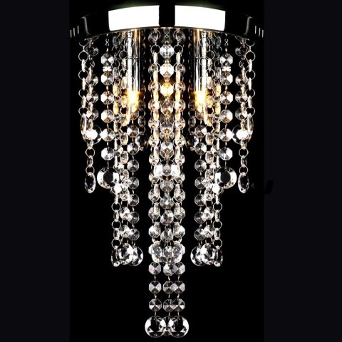  Lampa sufitowa z kryształami, biała, metalowa Lumarko!