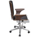  Obrotowe krzesło biurowe drewno i skóra Lumarko!