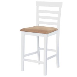  Krzesła barowe, 2 szt., białe, tkanina Lumarko!