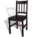  Krzesła stołowe, 2 szt., ciemnobrązowe, drewno sosnowe Lumarko!