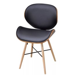  Krzesła stołowe, 2 szt., gięte drewno i sztuczna skóra Lumarko!