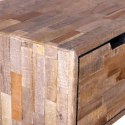  Stolik typu konsola z 3 szufladami, odzyskane drewno tekowe Lumarko!