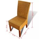  Krzesła stołowe, 2 szt., brązowe, naturalny rattan Lumarko!