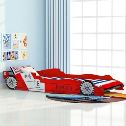 Lumarko Łóżko dziecięce w kształcie samochodu, 90x200 cm, czerwone