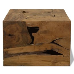  Stolik kawowy z drewna tekowego, 50 x 50 x 35 cm, brązowy Lumarko!
