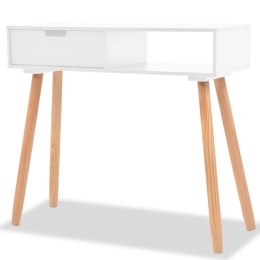  Stolik typu konsola, drewno sosnowe, 80x30x72 cm, biały Lumarko!