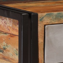  Stolik kawowy z 3 szufladami z drewna odzyskanego, 100x50x35 cm Lumarko!