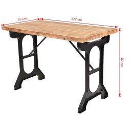  Stół jadalniany, blat z litego drewna jodłowego, 122x65x82 cm Lumarko!