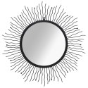  Lustro ścienne w kształcie słońca, 80 cm, czarne Lumarko!