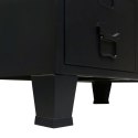  Metalowa szafa w industrialnym stylu, 67 x 35 x 107 cm, czarna Lumarko!