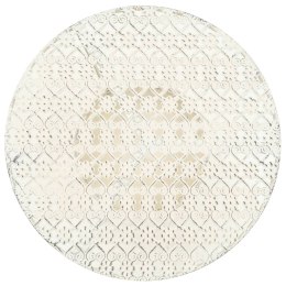 Lumarko Okrągły stolik bistro, styl vintage, metalowy, 40x70 cm, biały