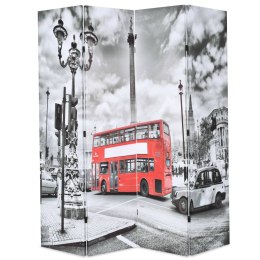  Składany parawan, 160x170 cm, londyński autobus, czarno-biały Lumarko!