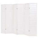  Składany parawan 6-panelowy w stylu japońskim, 240x170, biały Lumarko!