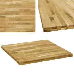  Kwadratowy blat do stolika z drewna dębowego, 44 mm, 70 x 70 cm Lumarko!