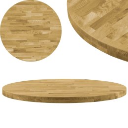  Okrągły blat do stolika z litego drewna dębowego, 44 mm, 800 mm Lumarko!