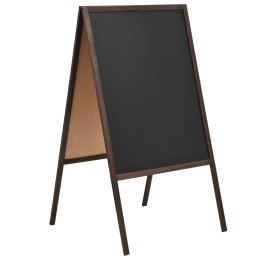 Lumarko Dwustronna tablica kredowa, stojąca, drewno cedrowe, 60 x 80 cm