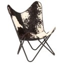  Krzesło motyl, czarno-białe, naturalna kozia skóra Lumarko!