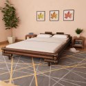  Rama łóżka, ciemnobrązowa, bambusowa, 140 x 200 cm Lumarko!