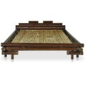  Rama łóżka, ciemnobrązowa, bambusowa, 140 x 200 cm Lumarko!