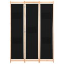  Parawan 3-panelowy, czarny, 120x170x4 cm, tkanina Lumarko!