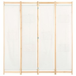 Lumarko Parawan 4-panelowy, kremowy, 160x170x4 cm, tkanina