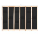  Parawan 6-panelowy, czarny, 240 x 170 x 4 cm, tkanina Lumarko!