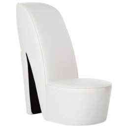  Fotel w kształcie buta na obcasie, biały, sztuczna skóra Lumarko!