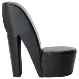  Fotel w kształcie buta na obcasie, czarny, sztuczna skóra Lumarko!