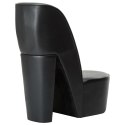  Fotel w kształcie buta na obcasie, czarny, sztuczna skóra Lumarko!