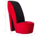  Fotel w kształcie buta na obcasie, czerwony, aksamitny Lumarko!