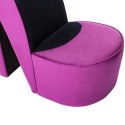  Fotel w kształcie buta na obcasie, fioletowy, aksamitny Lumarko!