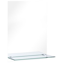  Lustro ścienne z półką, 30x50 cm, hartowane szkło Lumarko!