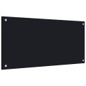  Panel ochronny do kuchni, czarny, 80x40 cm, szkło hartowane Lumarko!