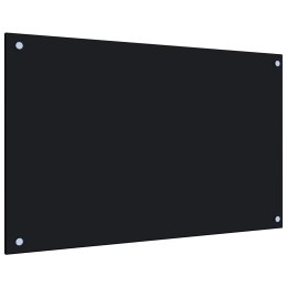 Lumarko Panel ochronny do kuchni, czarny, 80x50 cm, szkło hartowane