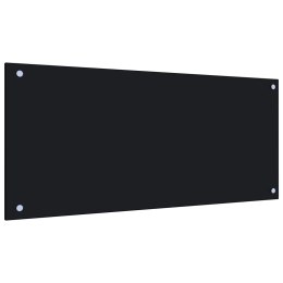 Lumarko Panel ochronny do kuchni, czarny, 90x40 cm, szkło hartowane