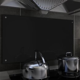 Lumarko Panel ochronny do kuchni, czarny, 90x50 cm, szkło hartowane