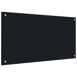 Lumarko Panel ochronny do kuchni, czarny, 90x50 cm, szkło hartowane