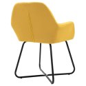  Krzesła do jadalni, 2 szt., żółte, tapicerowane tkaniną Lumarko!